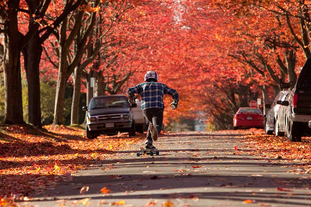 Longboarding - Pushing down the street