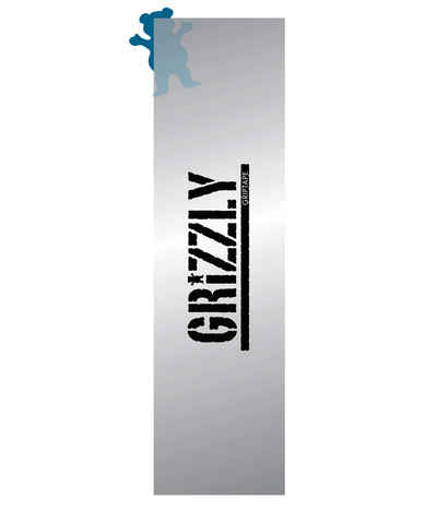 white Grizzly Tie Dye White Stamp Skateboard Griptape black 