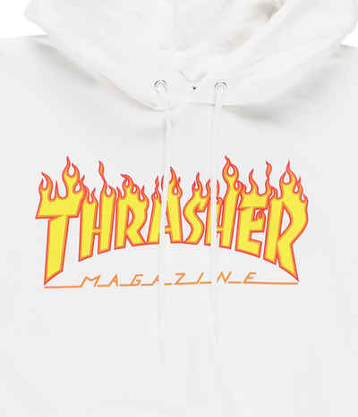 Geven Verwoesting opener Shop Thrasher Flame Hoodie (white) online | skatedeluxe