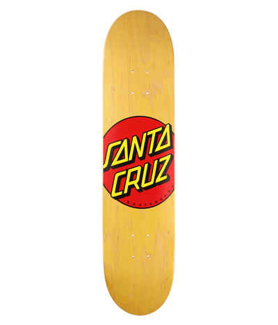 Yellow Santa Cruz Skateboards Classic Dot Skateboard Deck 7.75" 