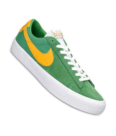 Nike Sb Zoom Blazer Low Pro Gt Shoes Lucky Green University Gold Buy At Skatedeluxe