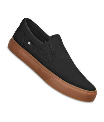 Shop DC Trase Slip-On TX Shoes (black gum) online | skatedeluxe