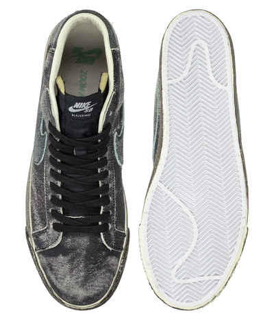 Nike Sb Zoom Blazer Mid Premium Shoes Black Light Dew Buy At Skatedeluxe