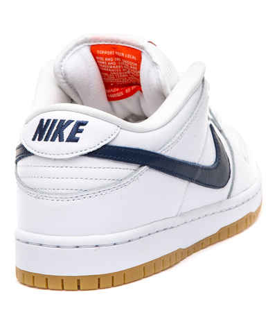 nike dunk low navy white