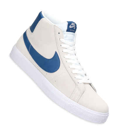 Nike Sb Zoom Blazer Mid Shoes White Court Blue Buy At Skatedeluxe