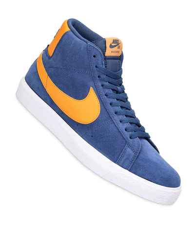 Nike Sb Zoom Blazer Mid Shoes Navy University Gold Buy At Skatedeluxe