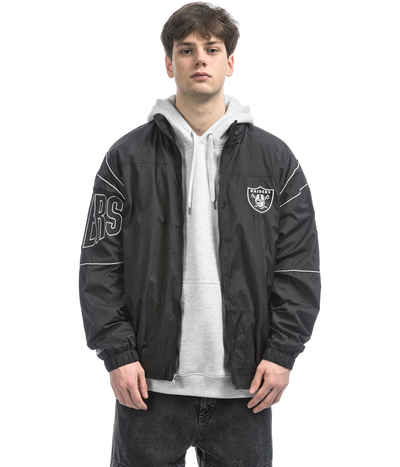 Men's Las Vegas Raiders Mitchell & Ness Black/White Big & Tall Team History  2.0 Warm-Up Jacket