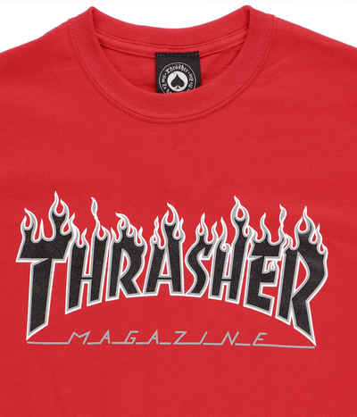 red and white thrasher shirt