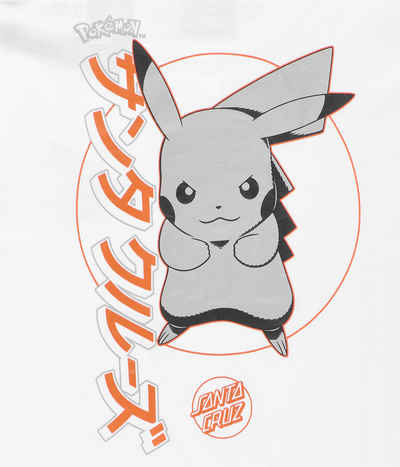 Shop Santa Cruz x Pokémon Pikachu T-Shirt (white) online