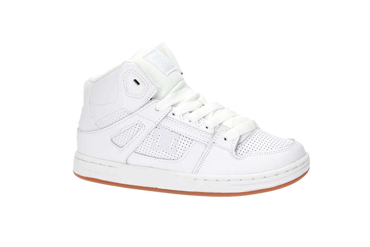 DC Pure High Top Shoes kids (white white gum)