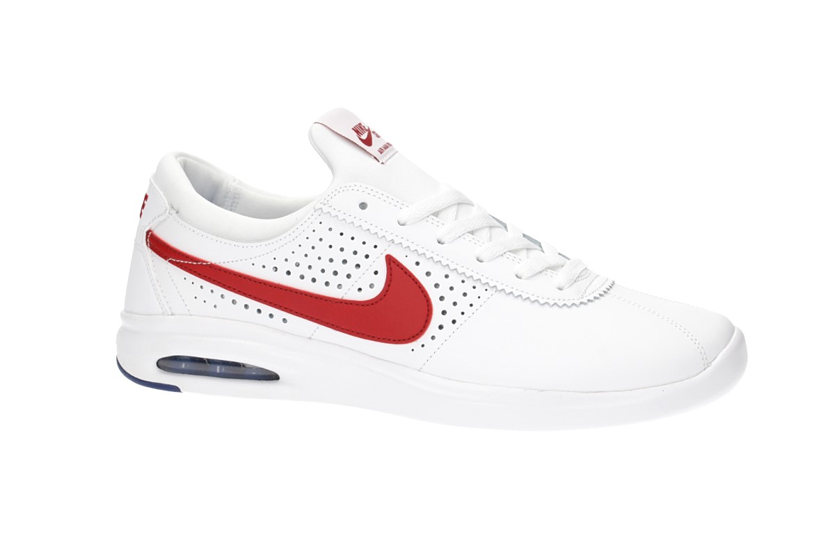 nike sb air max bruin vapor white red