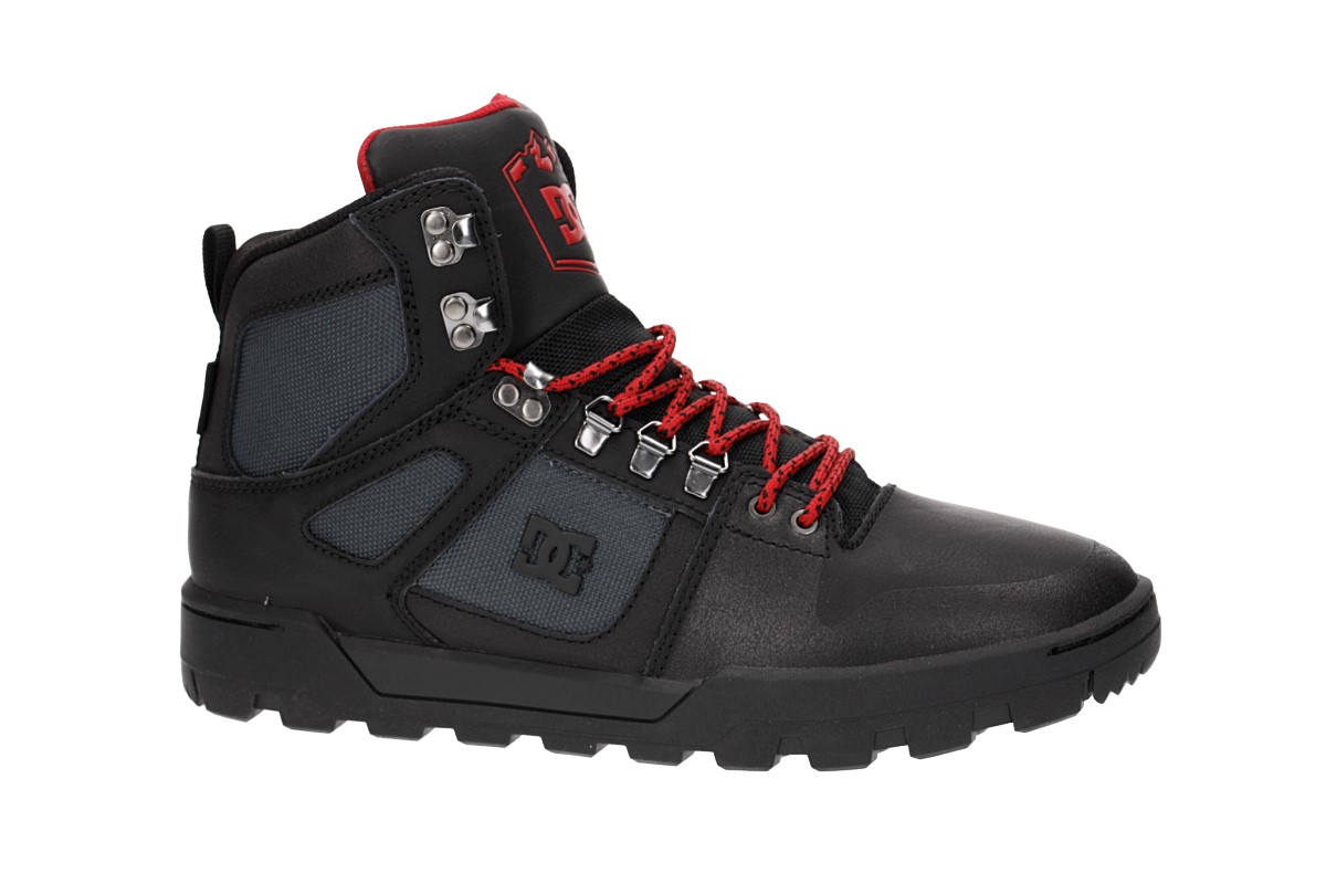 DC Pure High Top WR Boot Schoen (black grey red)