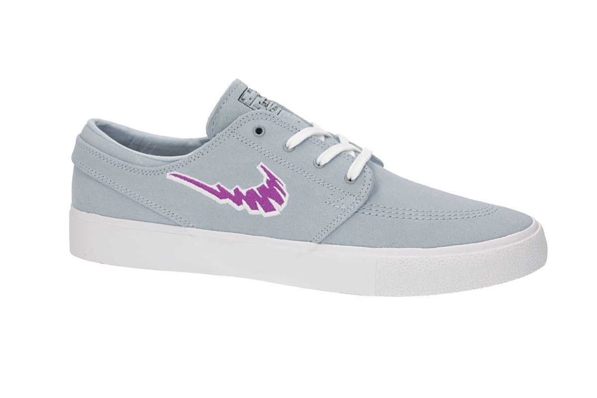 nike sb janoski light armory grey & purple suede skate shoes