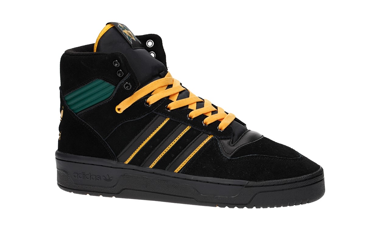 adidas Skateboarding x NA-KEL Rivalry Hi OG Schuh (core black collegiate gold green)