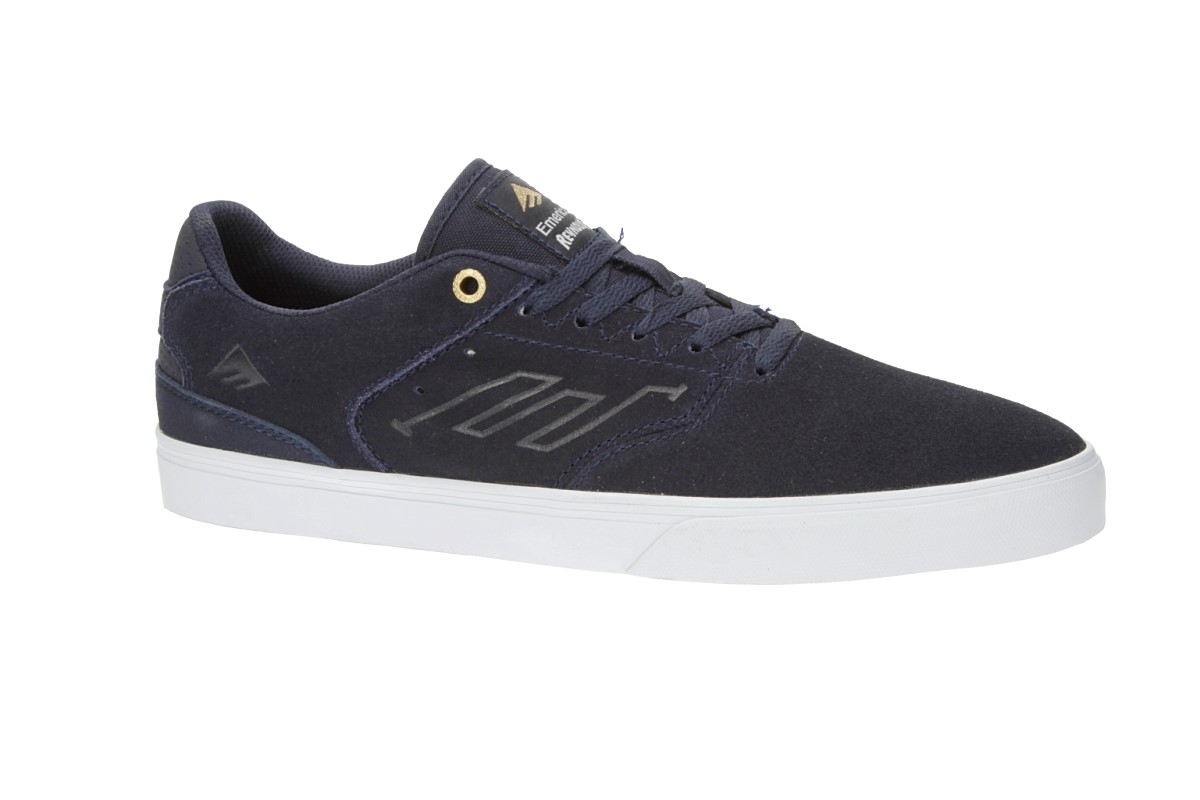 Emerica The Reynolds Low Vulc Suede Shoes (navy white gold)
