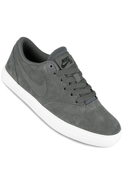 Nike SB Check Suede Shoes kids (dark grey summit white) buy at skatedeluxe