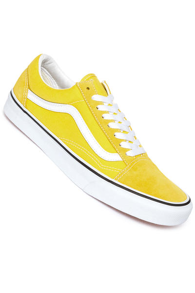 yellow and white vans old skool