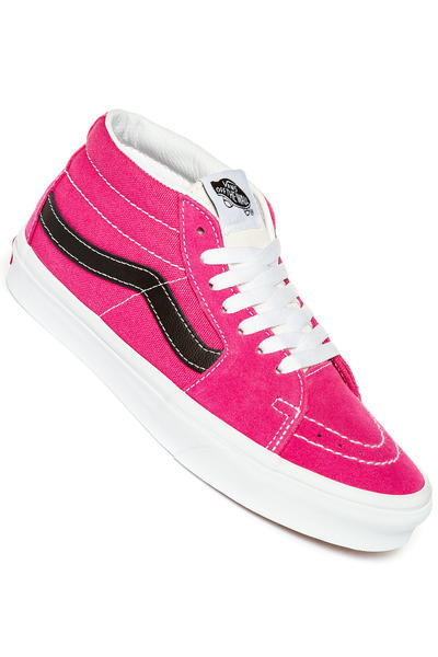 pink and white vans womens