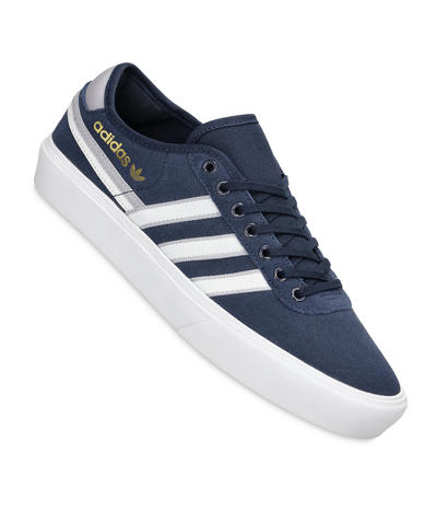 Adidas Delpala Low Top Lace Up Sneakers Skate Board Shoes Navy Wht