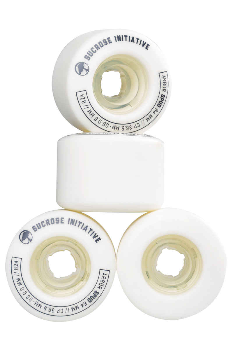 Arbor Spud Wheels (white) 4 Pack 64mm 82A