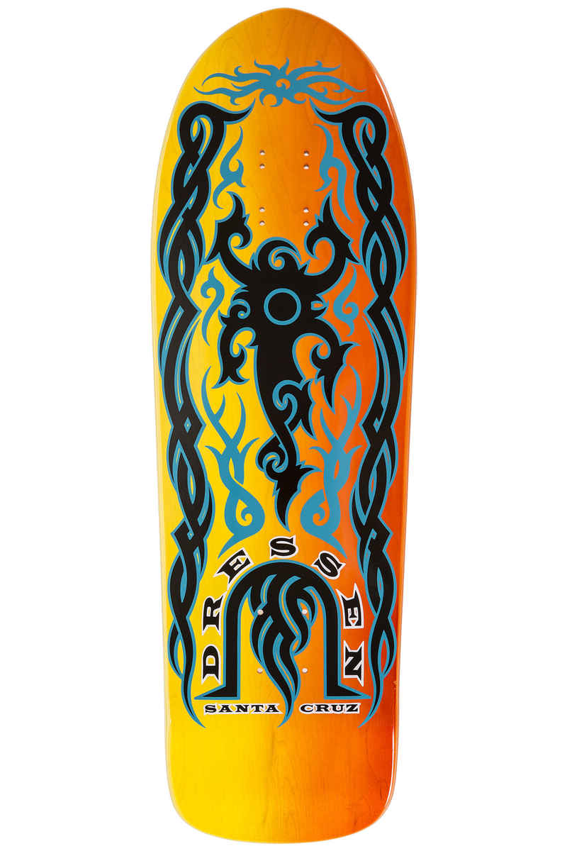 Santa Cruz Dressen Tribal Reissue 9.9" Deck (yellow orange stain fade)