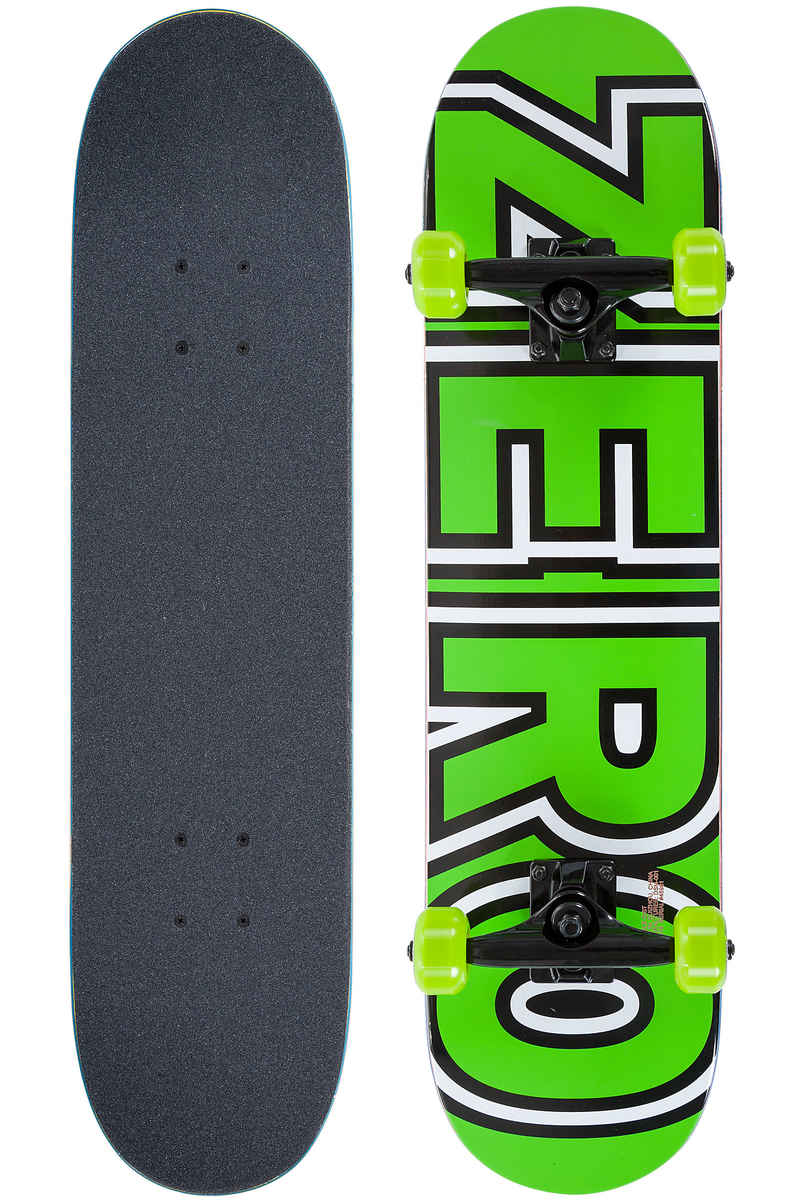 Zero Bold Mid 7.375" Complete-Skateboard kids (neon green)