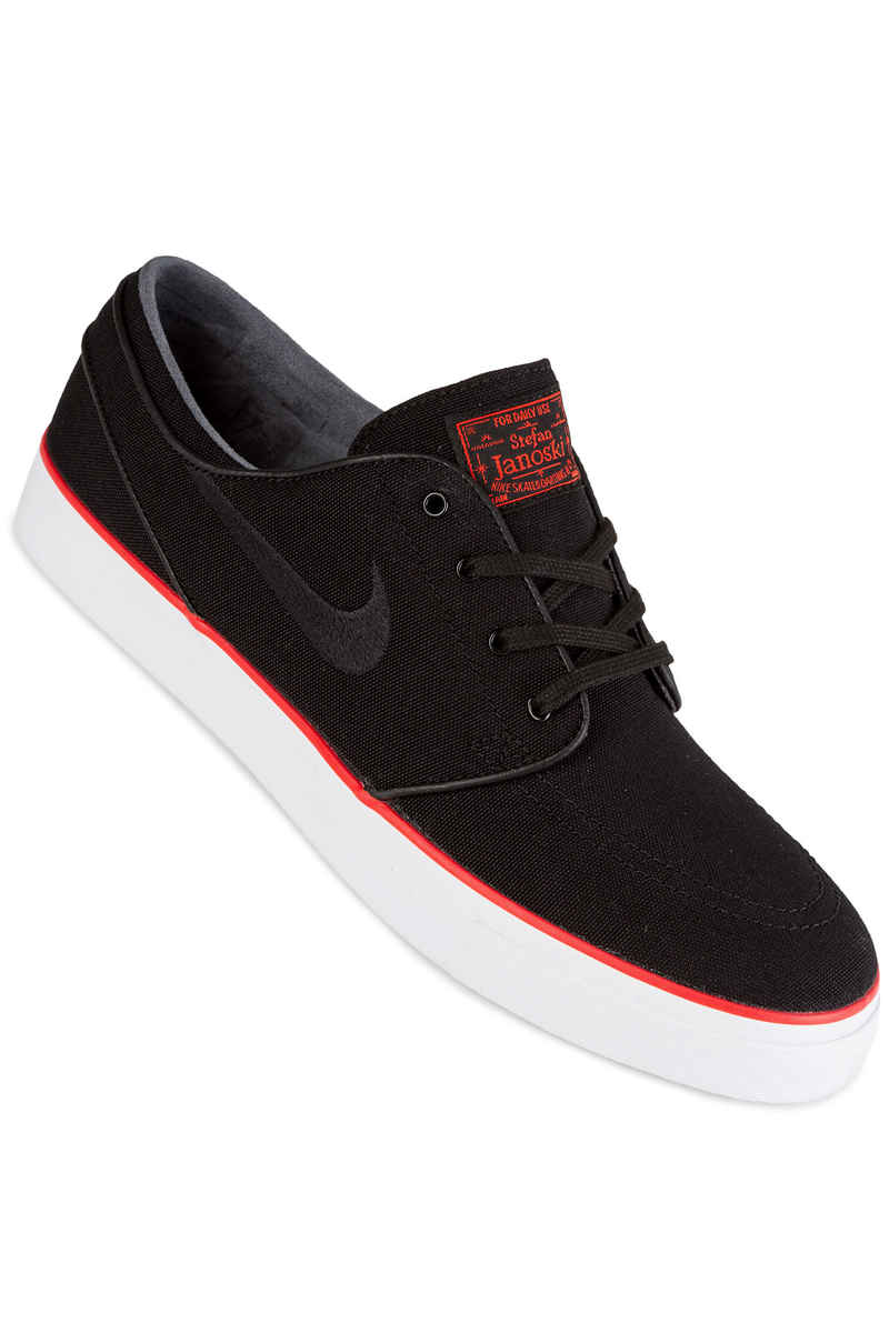 Nike SB Zoom Stefan Janoski Canvas Shoes (black max orange)