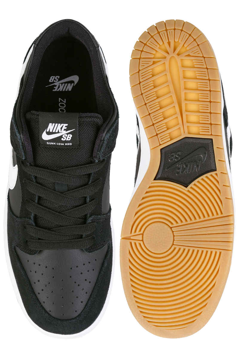 Nike SB Dunk Low Pro Shoes (black white gum)