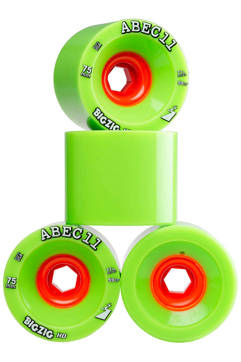 ABEC 11 Reflex Big Zig HD 75mm 77A Roue (green) 4 Pack