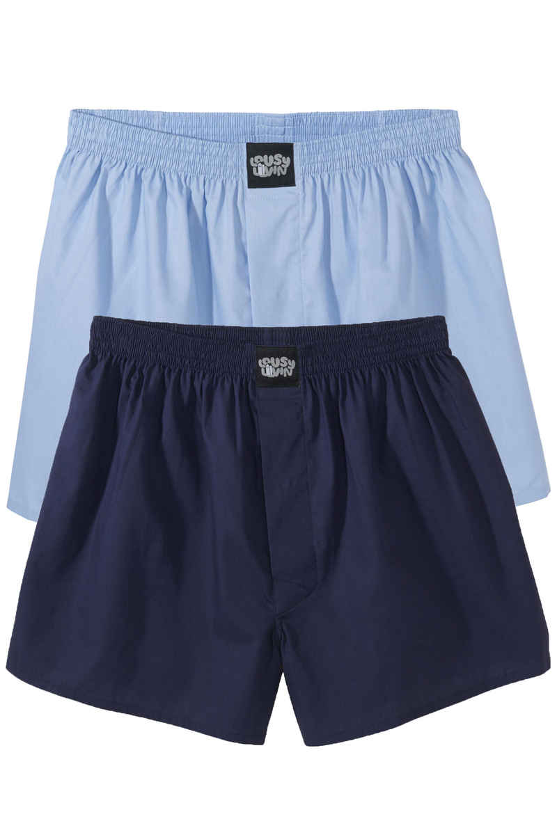 Lousy Livin Underwear Plain Boxershorts (navy port blue) 2er Pack