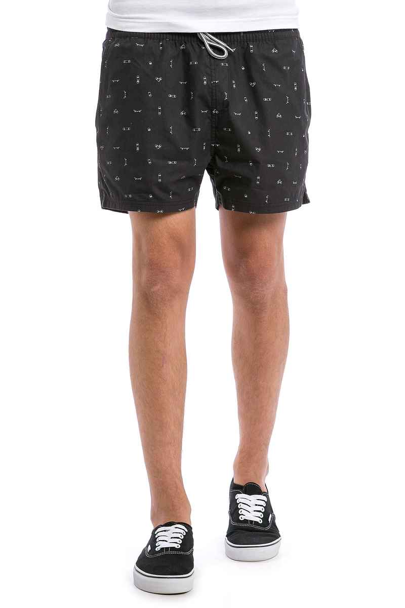 Cleptomanicx Jam Pattern Shorts (black)