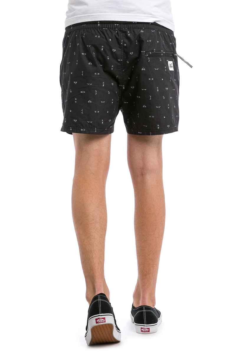 Cleptomanicx Jam Pattern Shorts (black)