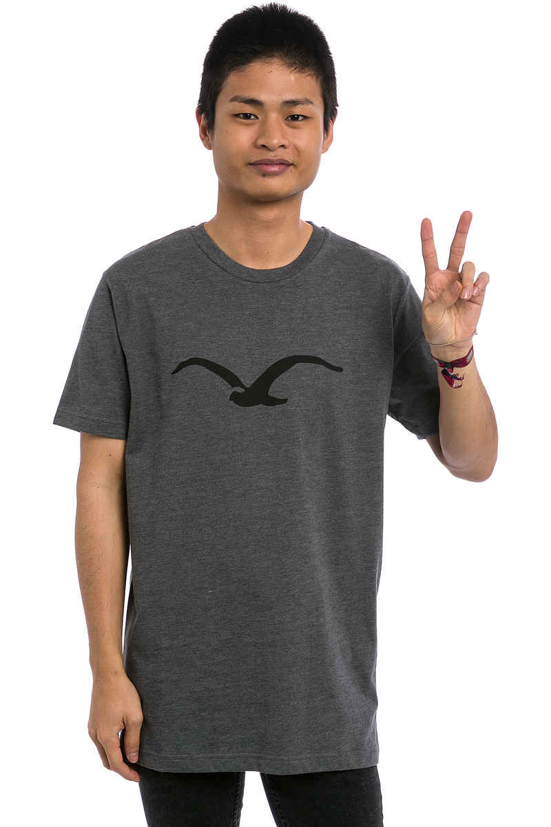Cleptomanicx Mowe T-Shirt (heather dark grey black)
