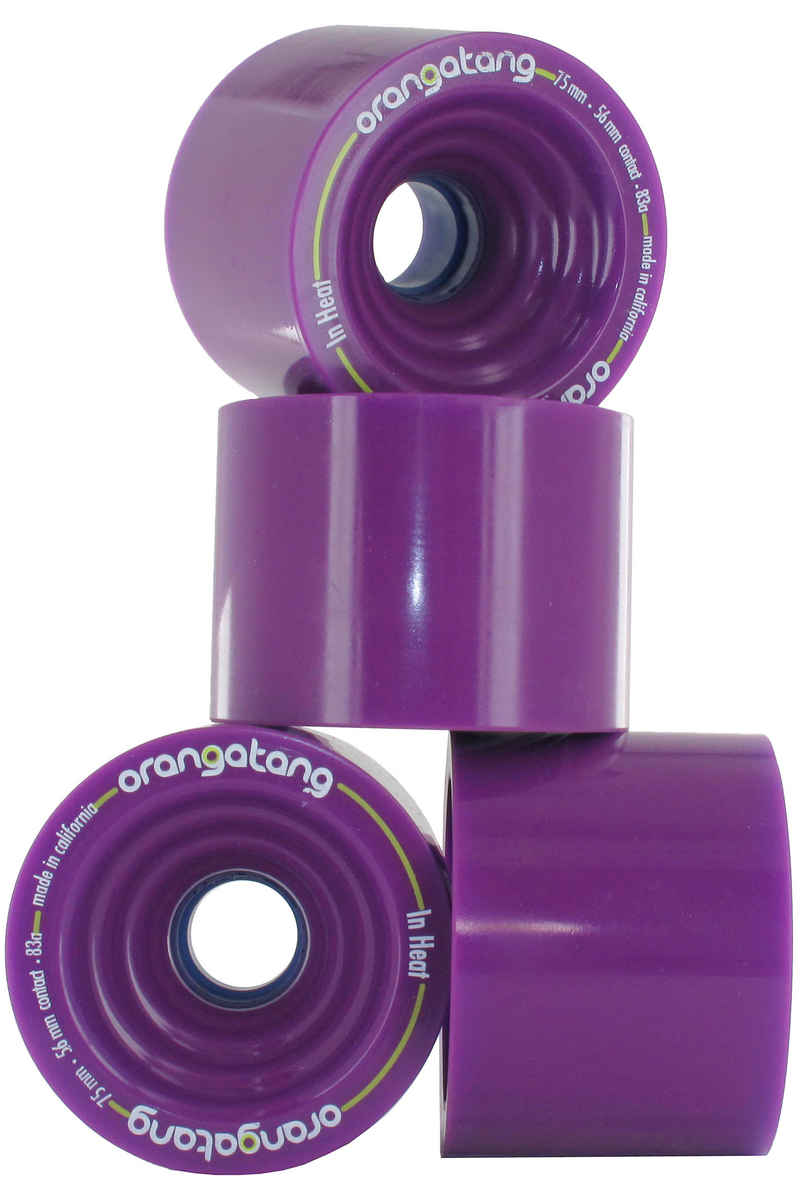 Orangatang In Heat Rollen (purple) 83A 4er Pack 75mm