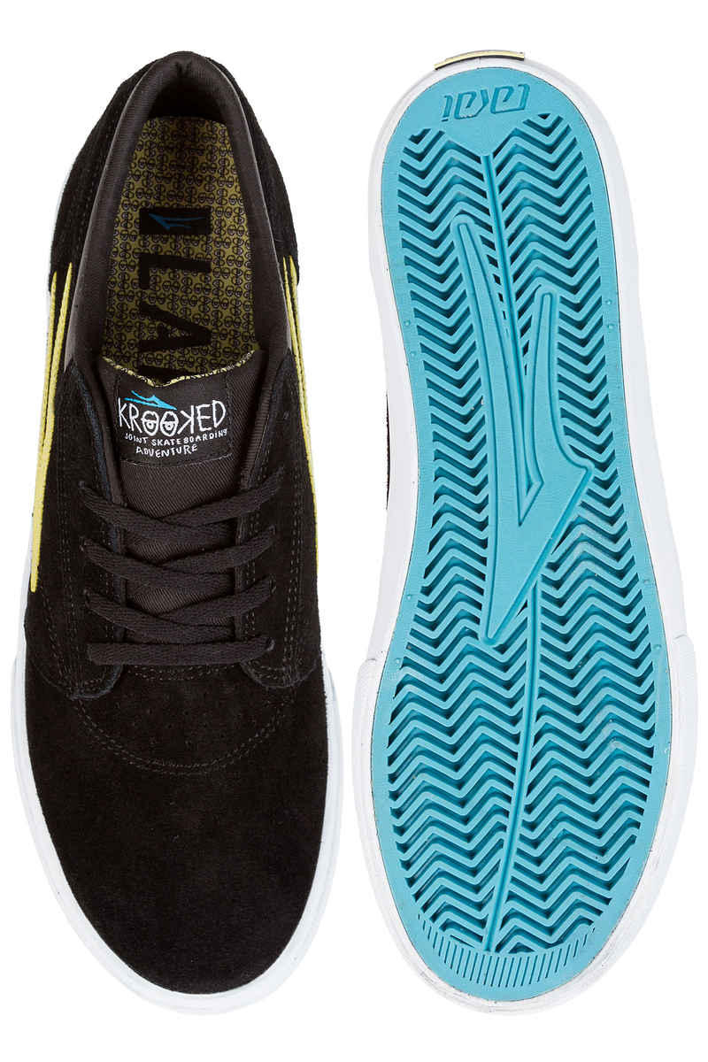 Lakai x Krooked Griffin Suede Chaussure (black yellow)