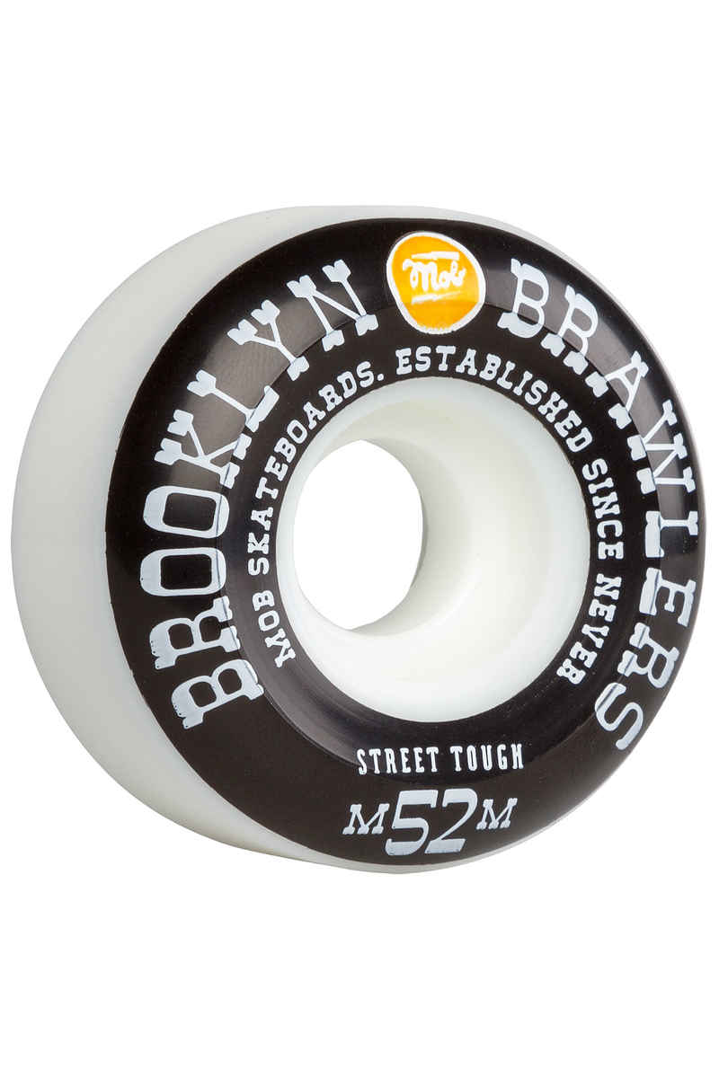 MOB Skateboards Brooklyn Brawlers Wiel (white black) 52mm 100A 4 Pack