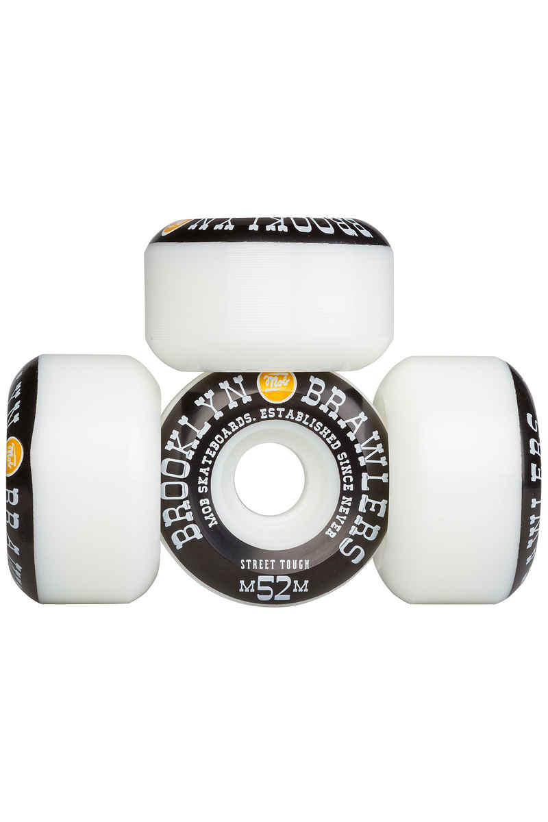 MOB Skateboards Brooklyn Brawlers Wiel (white black) 52mm 100A 4 Pack