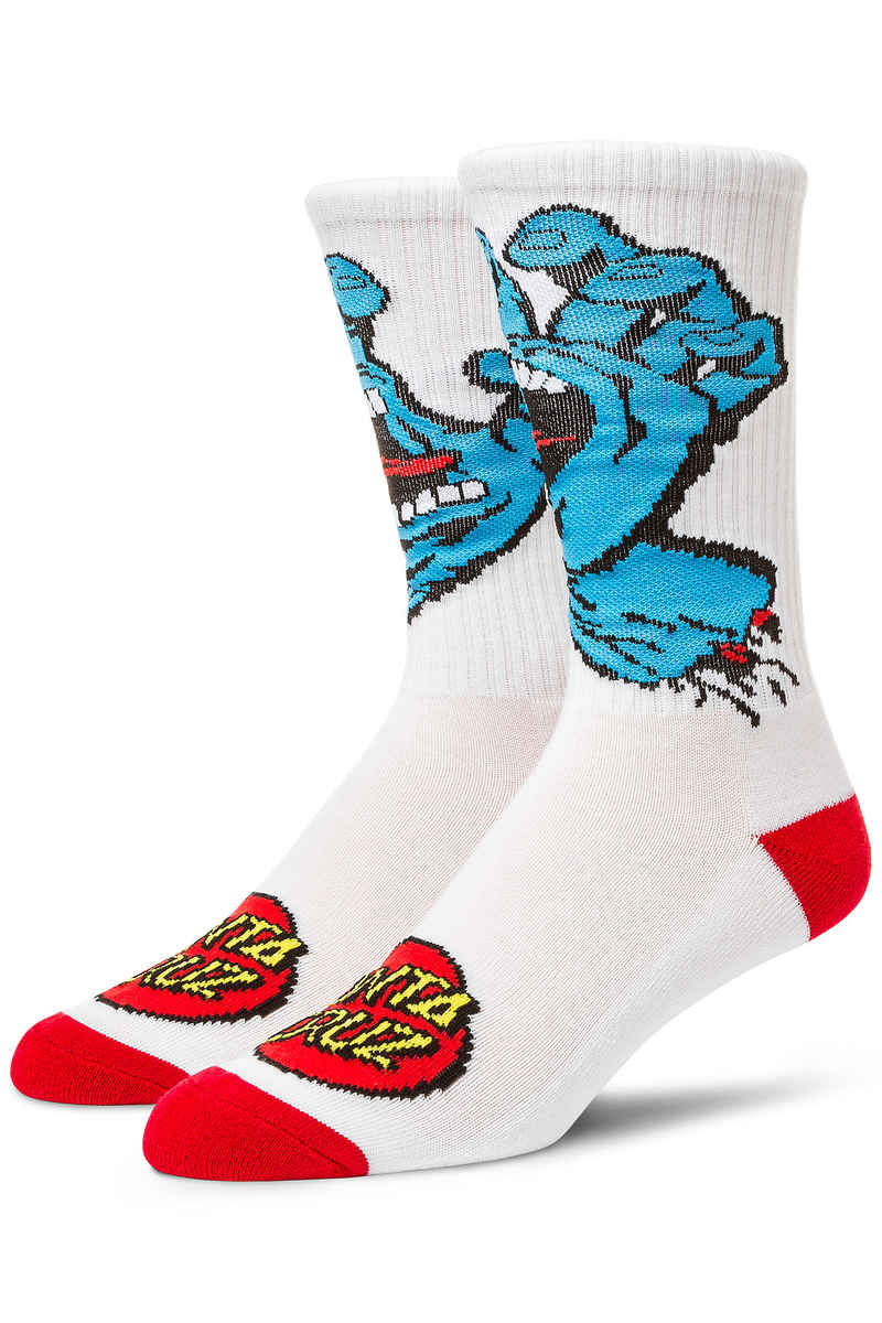 Santa Cruz Screaming Hand Sokken US 9-12 (white) 1 Pack