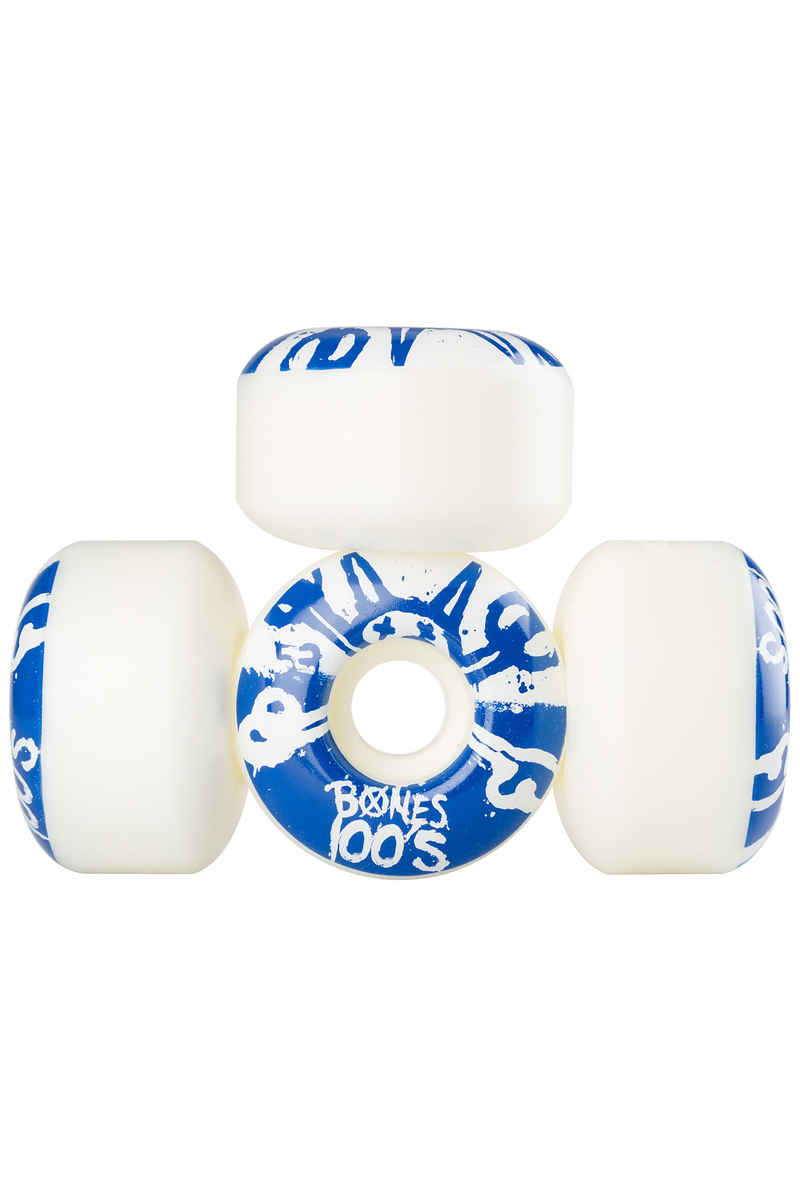 Bones 100's-OG #15 53mm Rollen (white blue) 4er Pack
