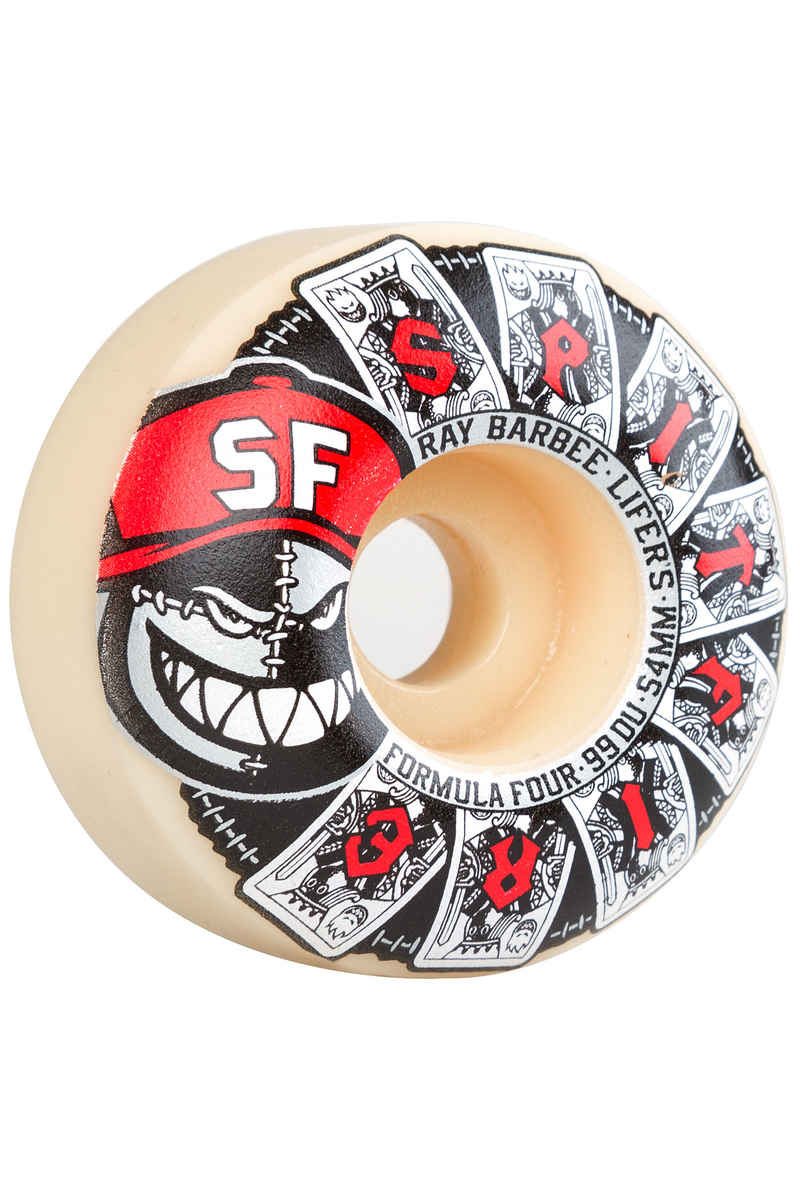 Spitfire Barbee Lifers Formula Four Wiel (white) 54mm 99A 4 Pack