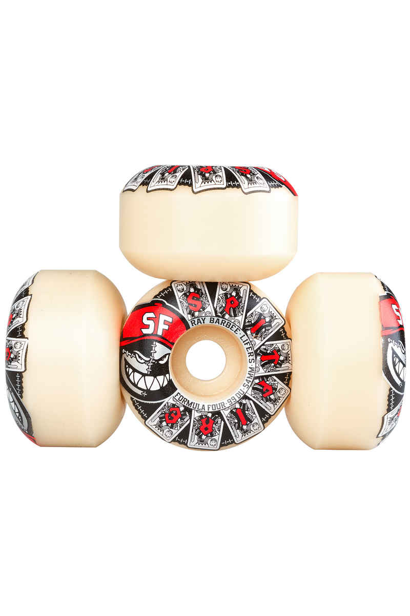 Spitfire Barbee Lifers Formula Four Wiel (white) 54mm 99A 4 Pack