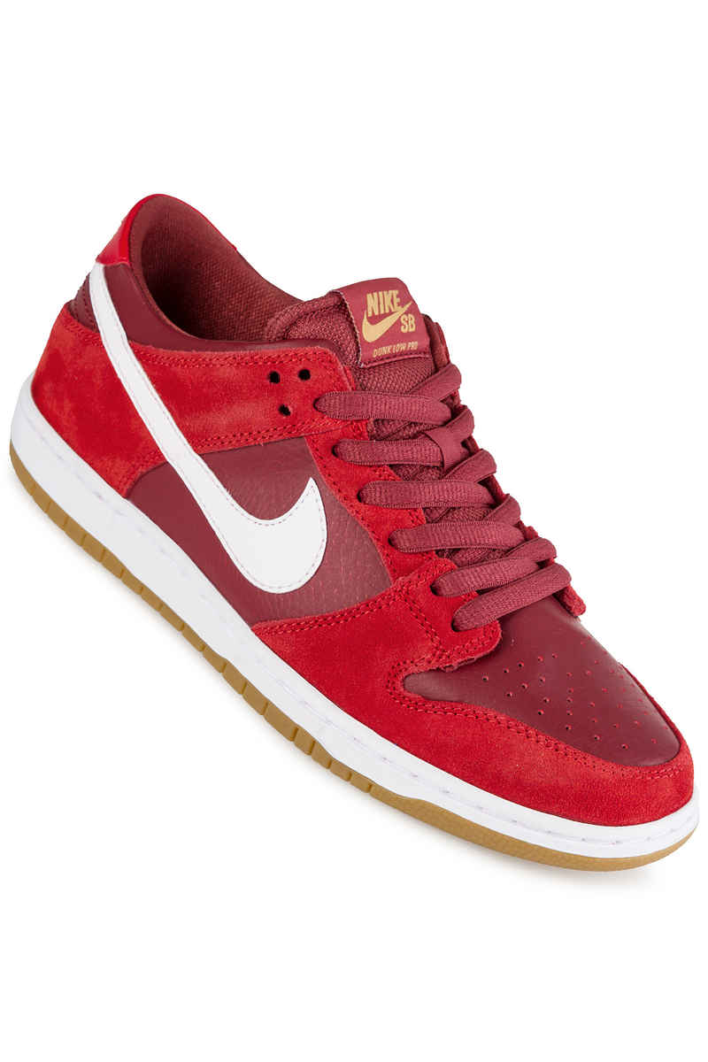 Nike SB Dunk Low Pro Shoes (track red white)