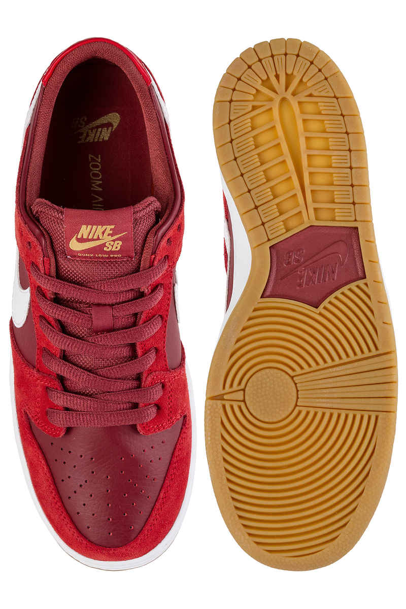 Nike SB Dunk Low Pro Shoes (track red white)