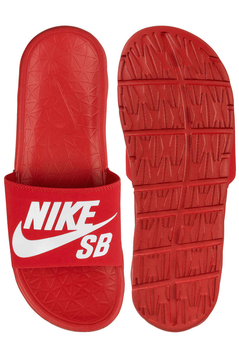 Nike SB Benassi Solarsoft Slide Sandale (university red white)