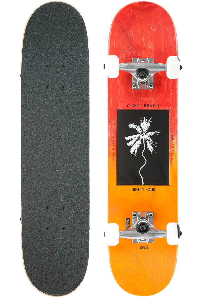 Globe Palm Off Mini 7" Complete-Board (red fade dye)