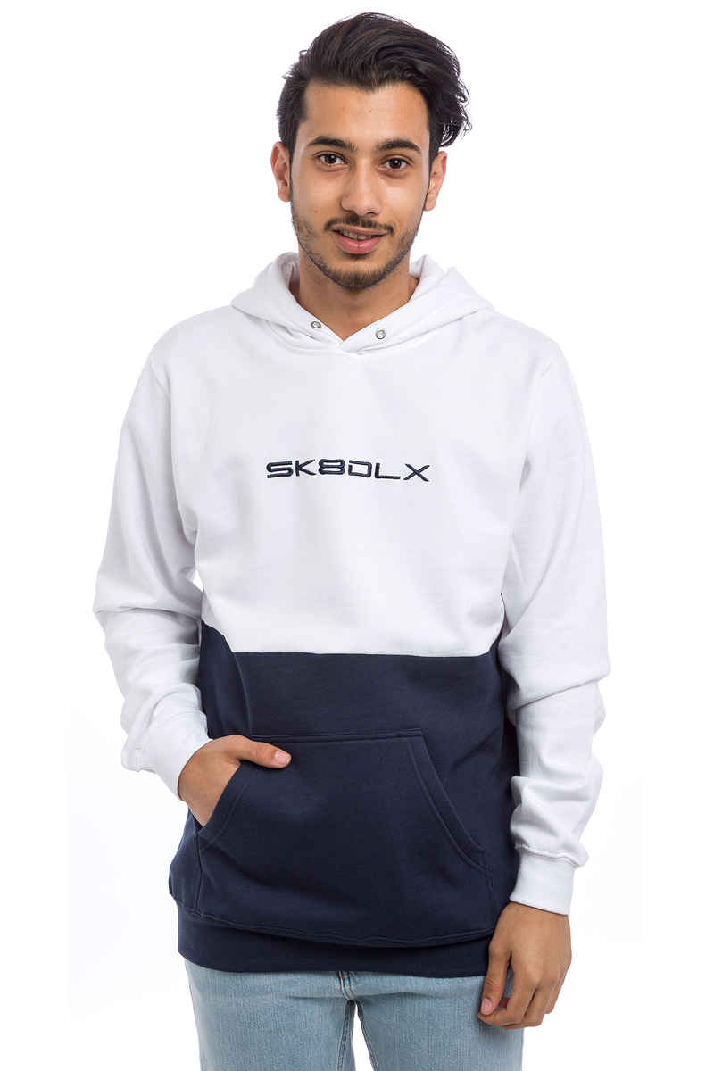 SK8DLX Lazer Hoodie (white dark navy)