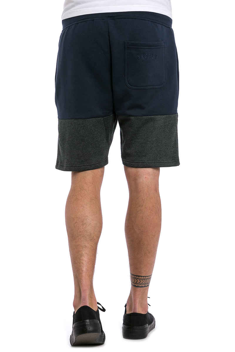 SK8DLX Two Colors Shorts (navy heather charcoal)
