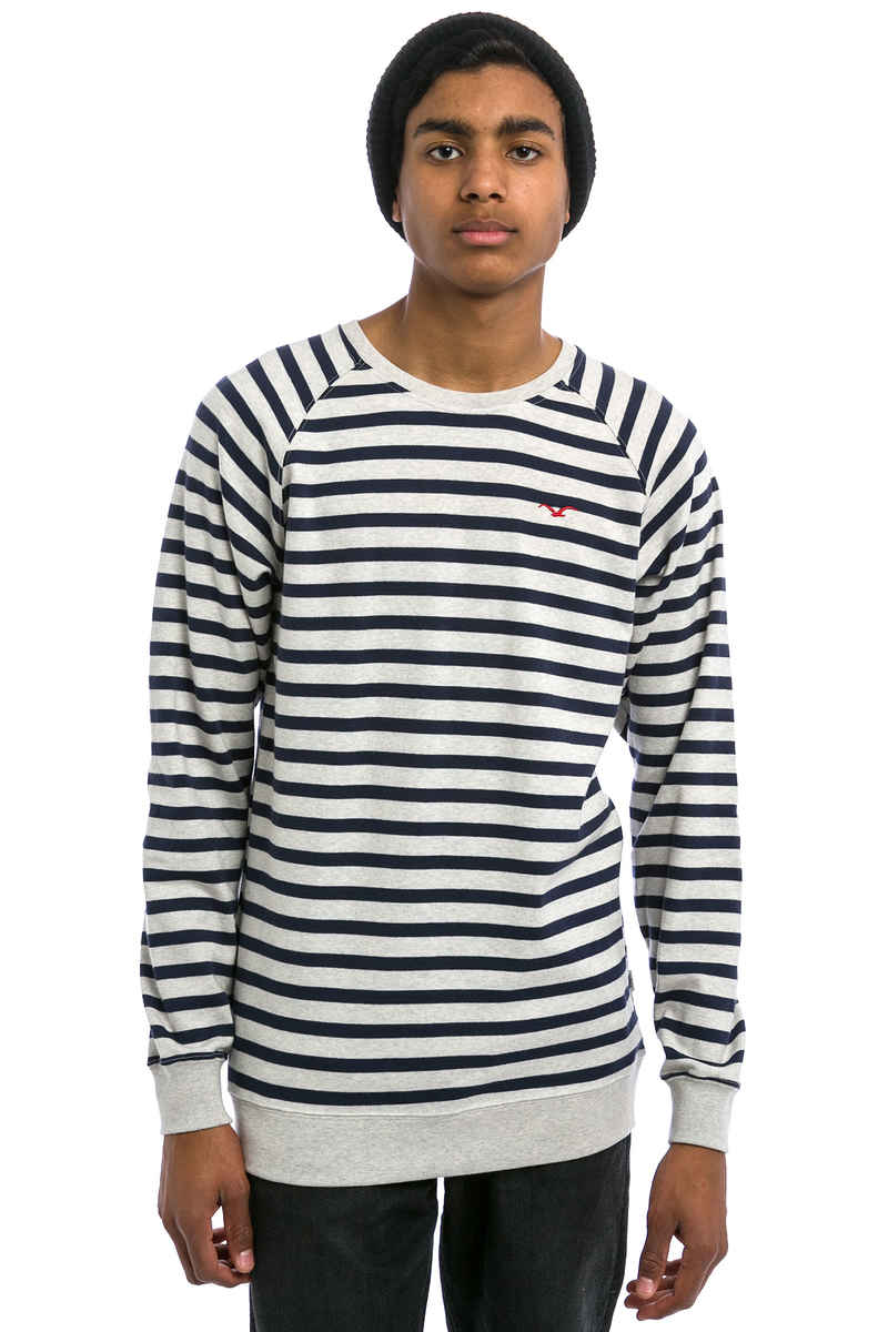 Cleptomanicx Classic Stripe 2 Sweatshirt (heather creme)