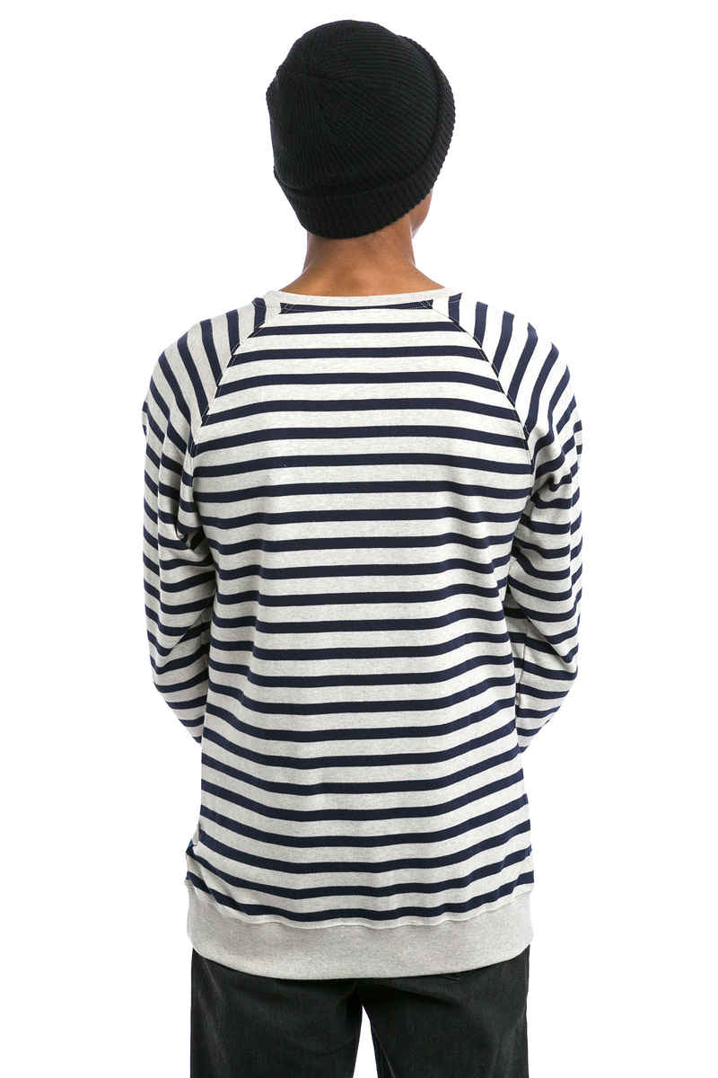 Cleptomanicx Classic Stripe 2 Sweatshirt (heather creme)