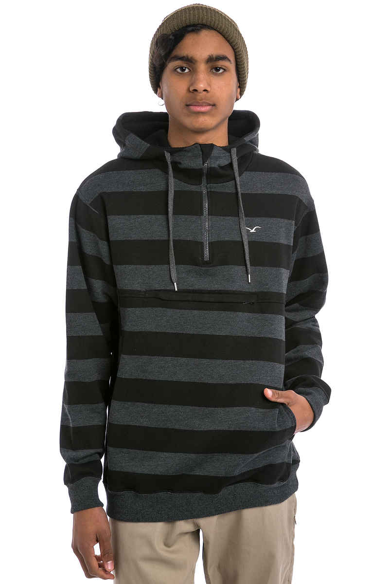 Cleptomanicx Stripe 3.0 Hoodie (heather black)